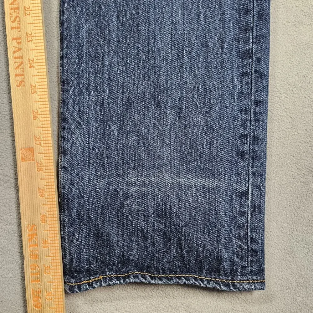 Levi's 501 Jeans Mens 34x33 Original Fit Button Fly Med Wash Distressing Faded